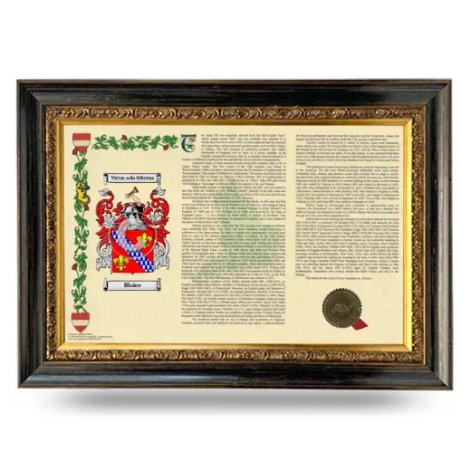 Bloice Armorial Landscape Framed - Heirloom