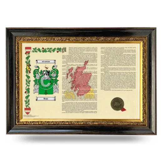 Boar Armorial Landscape Framed - Heirloom