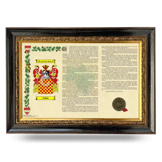 Bobak Armorial Landscape Framed - Heirloom