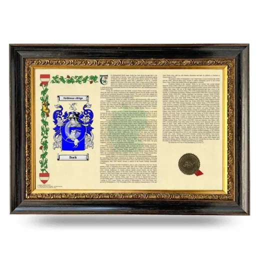 Bock Armorial Landscape Framed - Heirloom