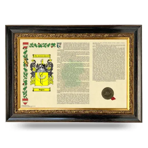 Bogan Armorial Landscape Framed - Heirloom