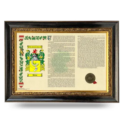 Bohm Armorial Landscape Framed - Heirloom