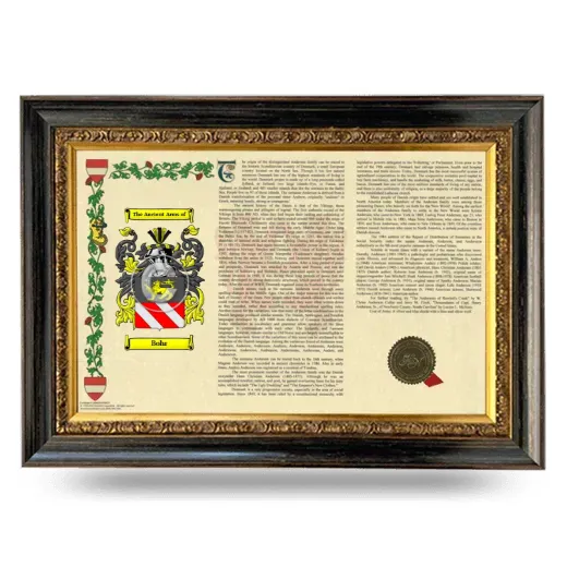 Bohr Armorial Landscape Framed - Heirloom