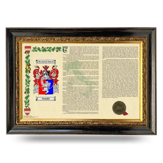 Bonaldi Armorial Landscape Framed - Heirloom