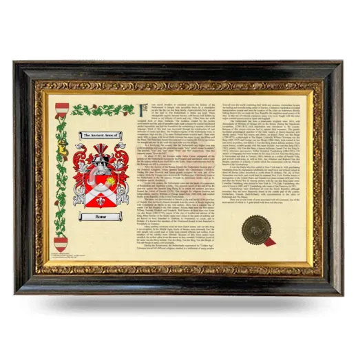 Bone Armorial Landscape Framed - Heirloom