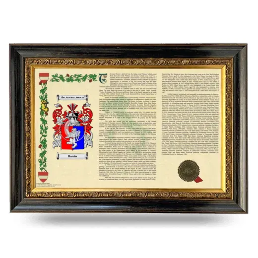 Bonin Armorial Landscape Framed - Heirloom