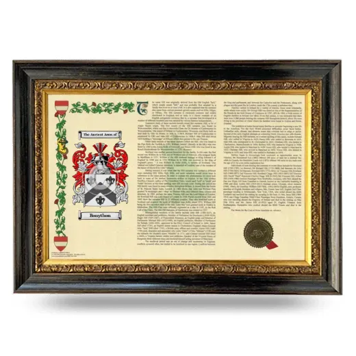 Bonython Armorial Landscape Framed - Heirloom