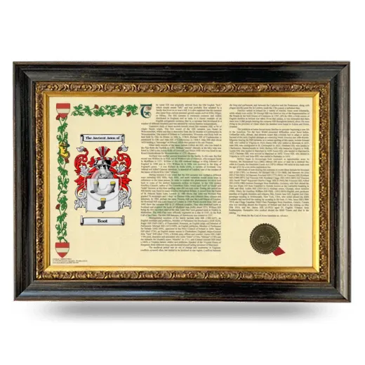 Boot Armorial Landscape Framed - Heirloom