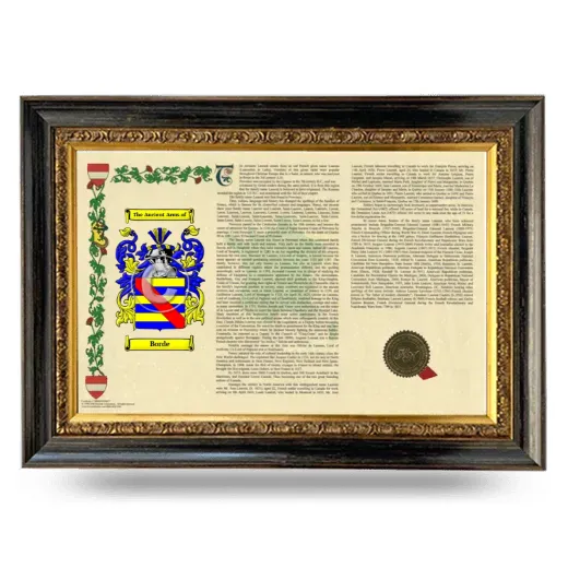 Borde Armorial Landscape Framed - Heirloom
