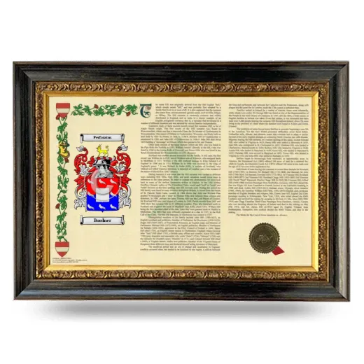 Bordner Armorial Landscape Framed - Heirloom
