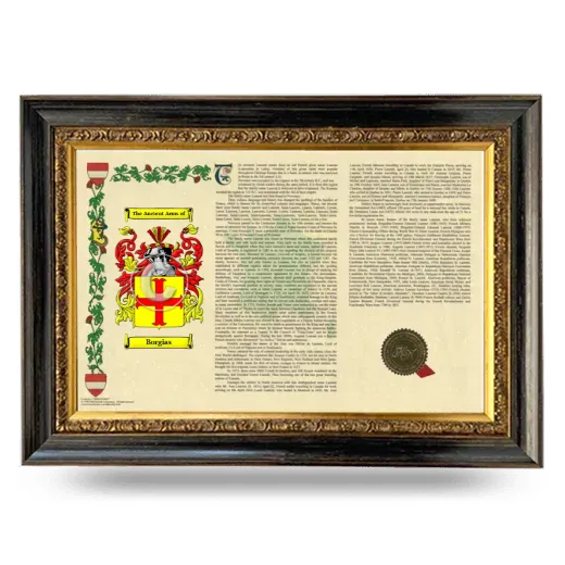 Borgias Armorial Landscape Framed - Heirloom