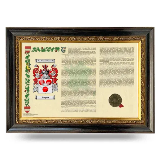 Borgon Armorial Landscape Framed - Heirloom