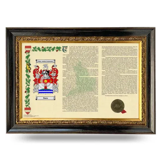 Born Armorial Landscape Framed - Heirloom