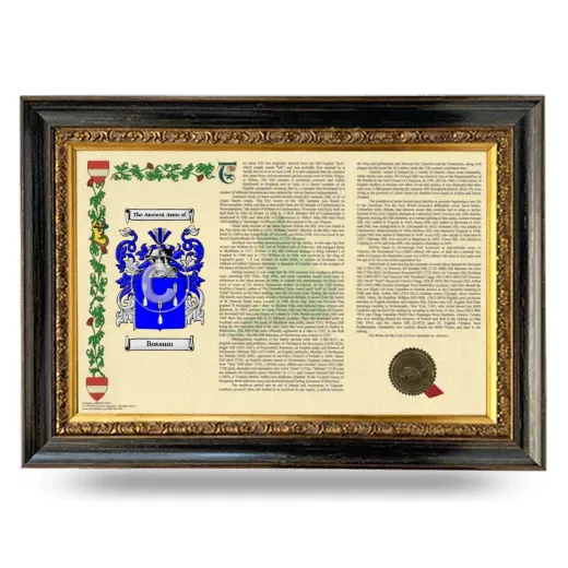 Bossum Armorial Landscape Framed - Heirloom