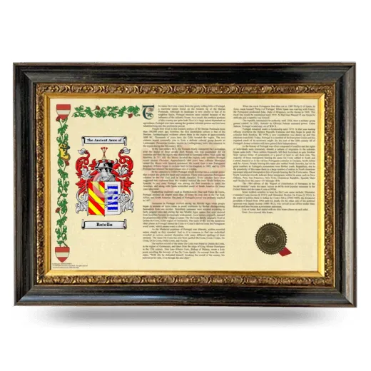 Botello Armorial Landscape Framed - Heirloom