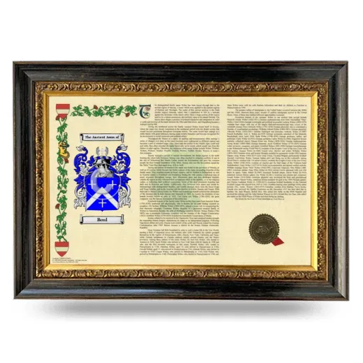 Boul Armorial Landscape Framed - Heirloom