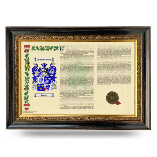 Bouser Armorial Landscape Framed - Heirloom