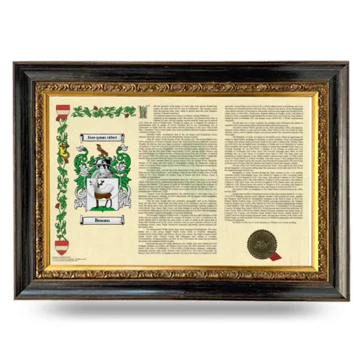 Bowan Armorial Landscape Framed - Heirloom