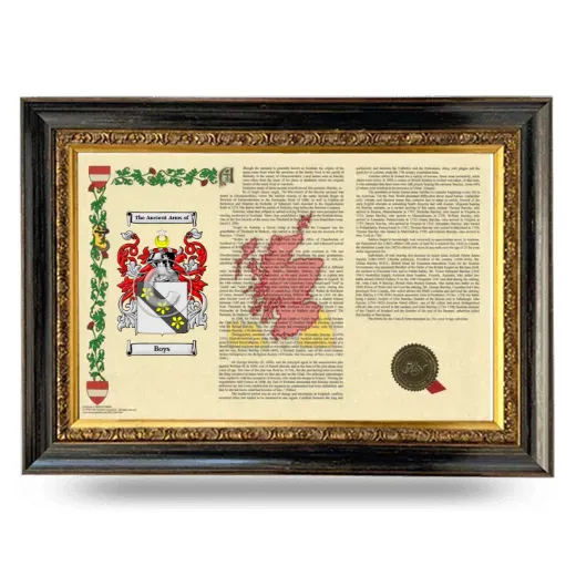 Boys Armorial Landscape Framed - Heirloom