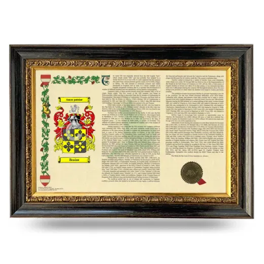 Braize Armorial Landscape Framed - Heirloom