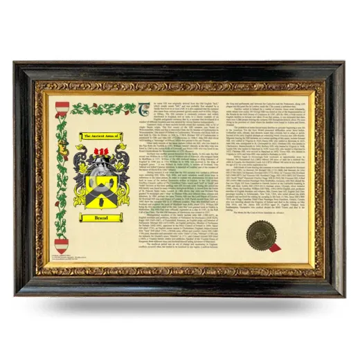 Brand Armorial Landscape Framed - Heirloom