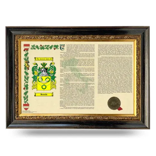 Branda Armorial Landscape Framed - Heirloom