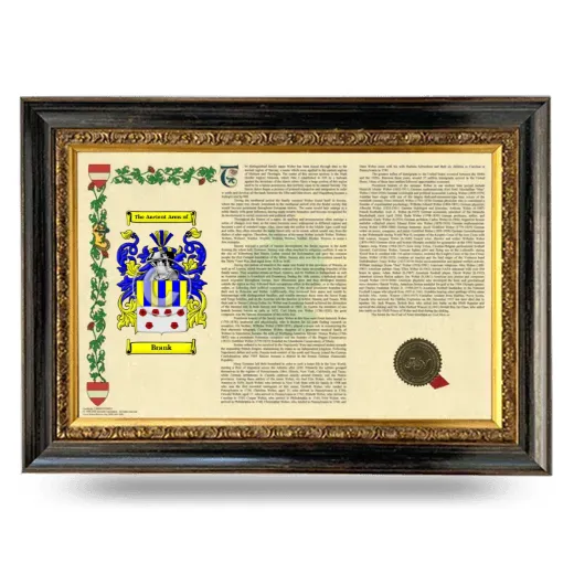 Brank Armorial Landscape Framed - Heirloom