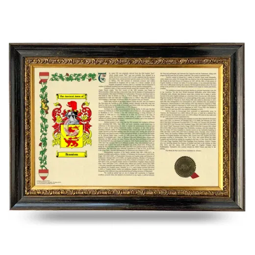 Branton Armorial Landscape Framed - Heirloom