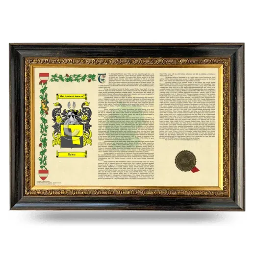 Brau Armorial Landscape Framed - Heirloom