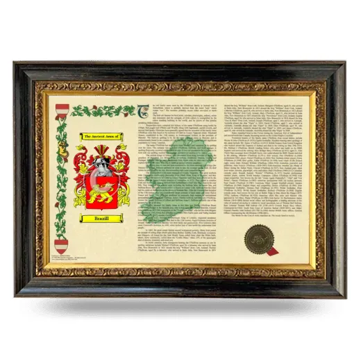 Brazill Armorial Landscape Framed - Heirloom