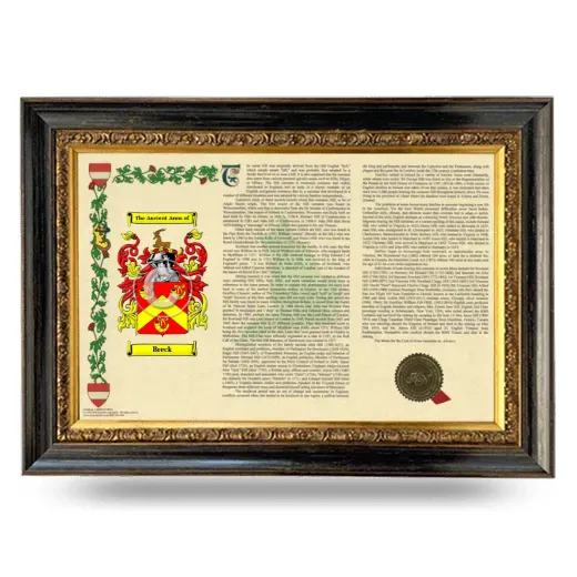 Breck Armorial Landscape Framed - Heirloom