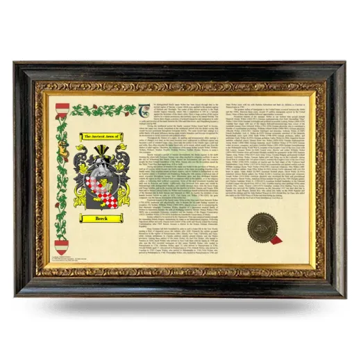 Breck Armorial Landscape Framed - Heirloom