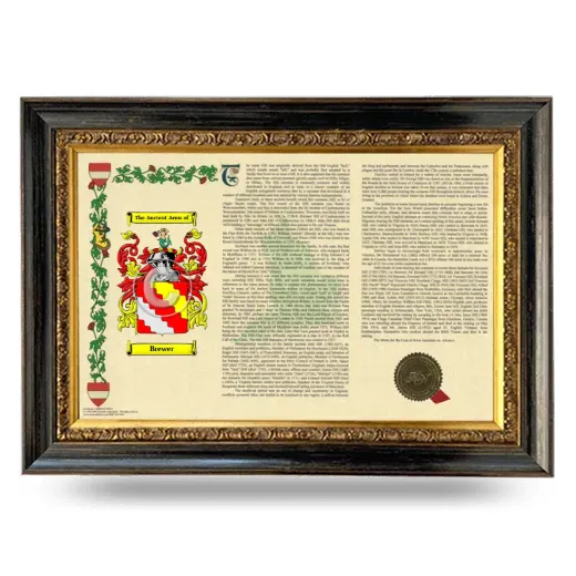 Brewer Armorial Landscape Framed - Heirloom