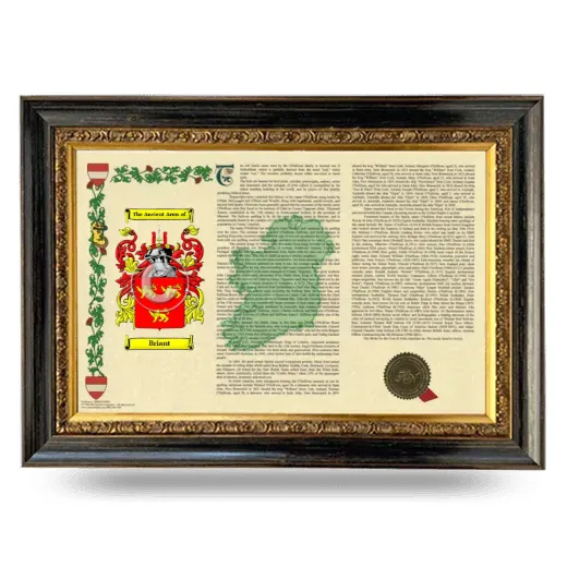 Briant Armorial Landscape Framed - Heirloom