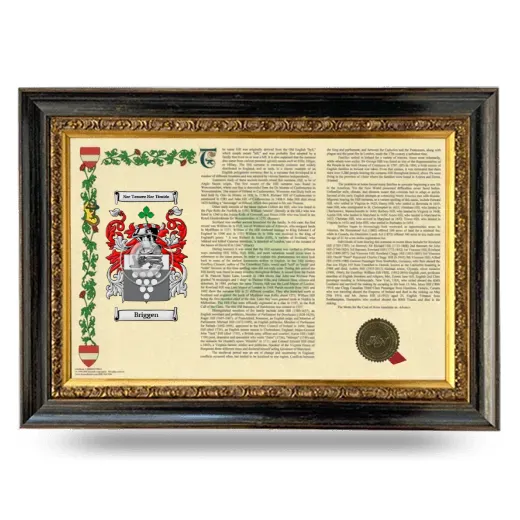 Briggen Armorial Landscape Framed - Heirloom