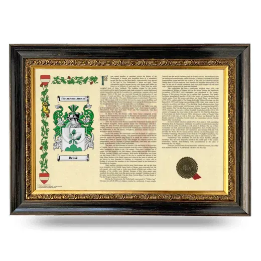 Brink Armorial Landscape Framed - Heirloom