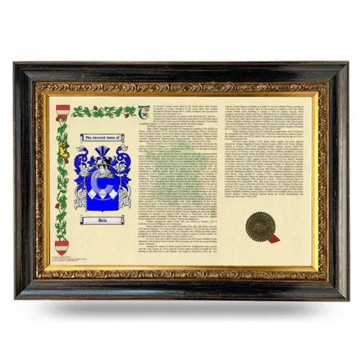 Bris Armorial Landscape Framed - Heirloom