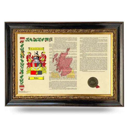Briter Armorial Landscape Framed - Heirloom