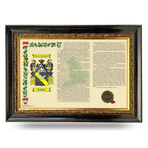 Broadens Armorial Landscape Framed - Heirloom