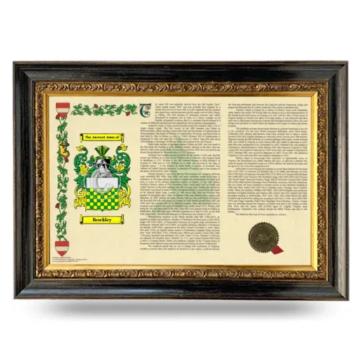 Brockley Armorial Landscape Framed - Heirloom