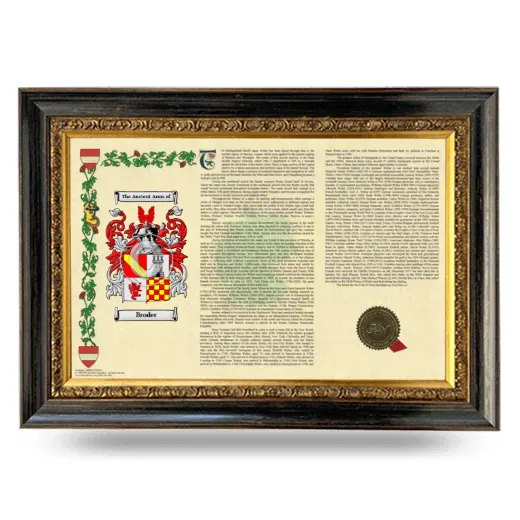 Broder Armorial Landscape Framed - Heirloom