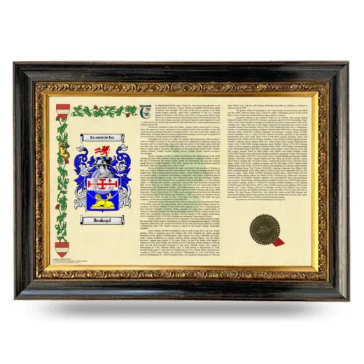 Brokopf Armorial Landscape Framed - Heirloom
