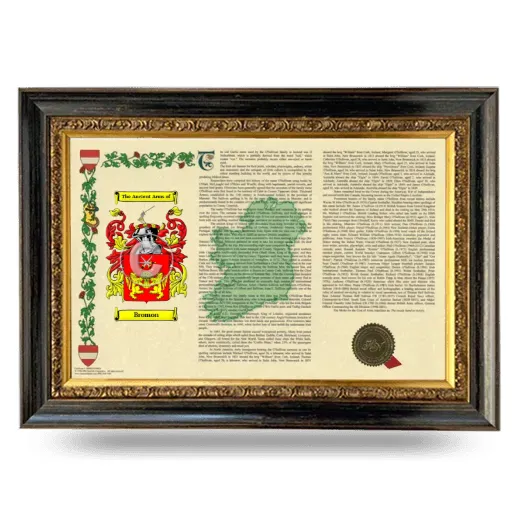 Bromon Armorial Landscape Framed - Heirloom