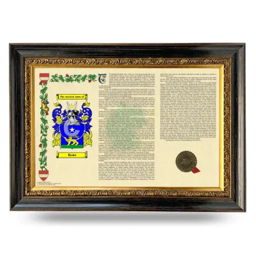Brote Armorial Landscape Framed - Heirloom
