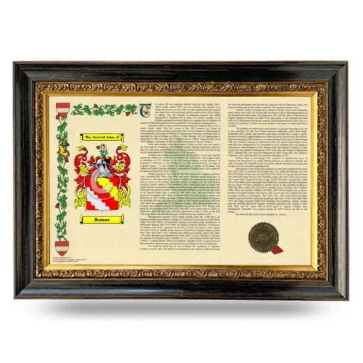 Brower Armorial Landscape Framed - Heirloom