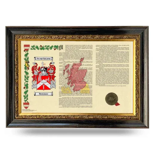 Browman Armorial Landscape Framed - Heirloom