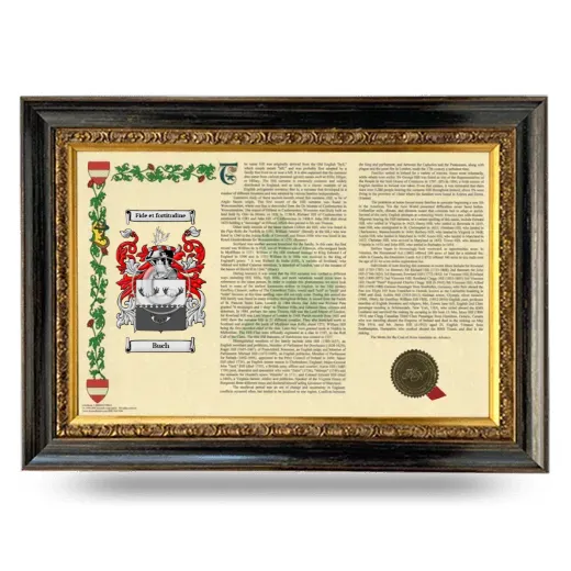 Buch Armorial Landscape Framed - Heirloom