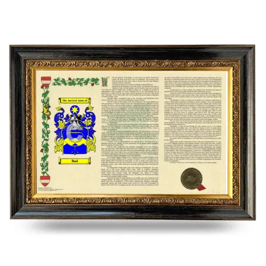 Bud Armorial Landscape Framed - Heirloom
