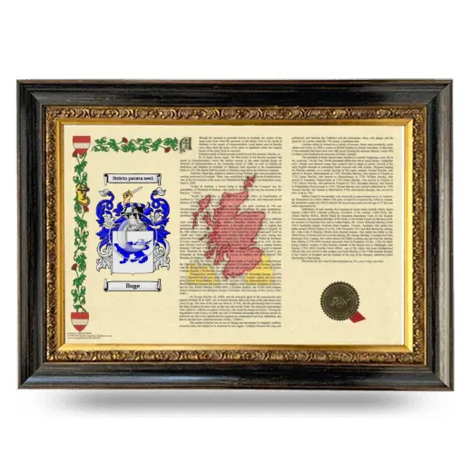 Buge Armorial Landscape Framed - Heirloom