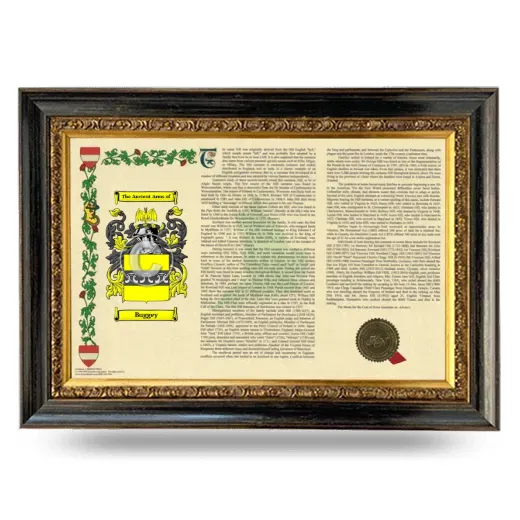 Buggey Armorial Landscape Framed - Heirloom